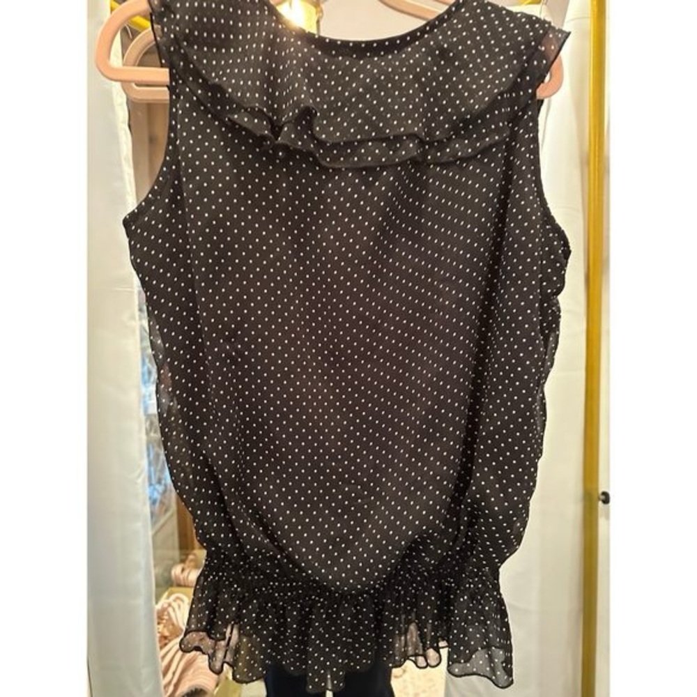 Black Polka Dot Blouse - Picture 2 of 3
